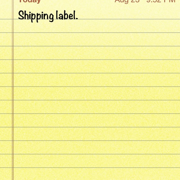 Shipping label for return.