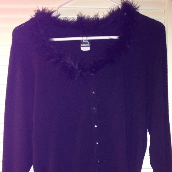 A black cardigan