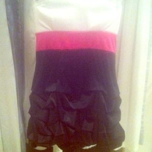 Short color blocked party dress