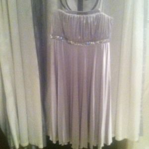 Silver party dress with sequence size XL
