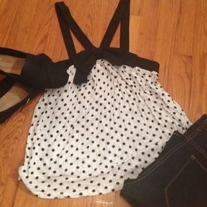 Poka Dot Black/White Forever 21 Shirt
