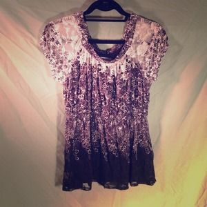 Black & white ombré top