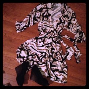 Flattering and sexy wrap around dress.