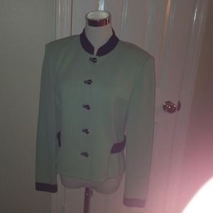 St. John lime green 2-piece suit