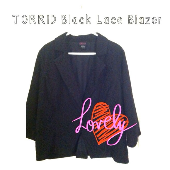 Torrid Black Lace Blazer