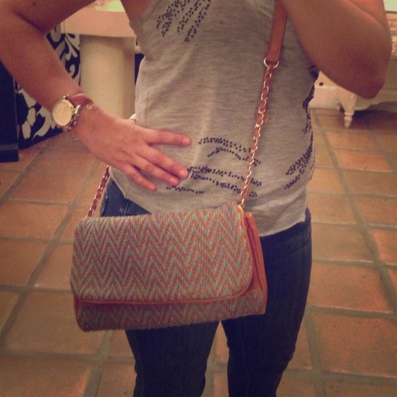 Big buddah clutch with shoulder strap