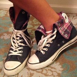 Fold over high top Chuck's