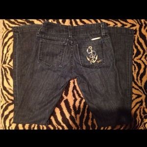 Juicy Couture Denim Jeans with Anchor Emblem