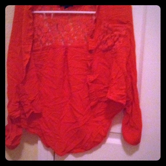 Orang button up shirt