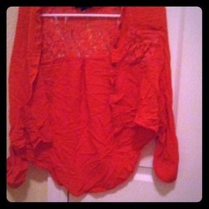 Orang button up shirt