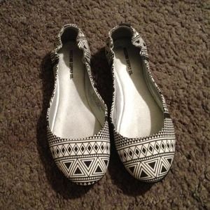 Aztec print flats