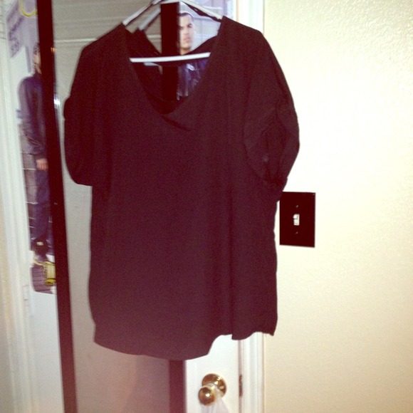 Black top with open back very cute!!!!