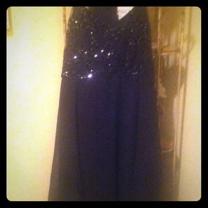 Black sequence dress