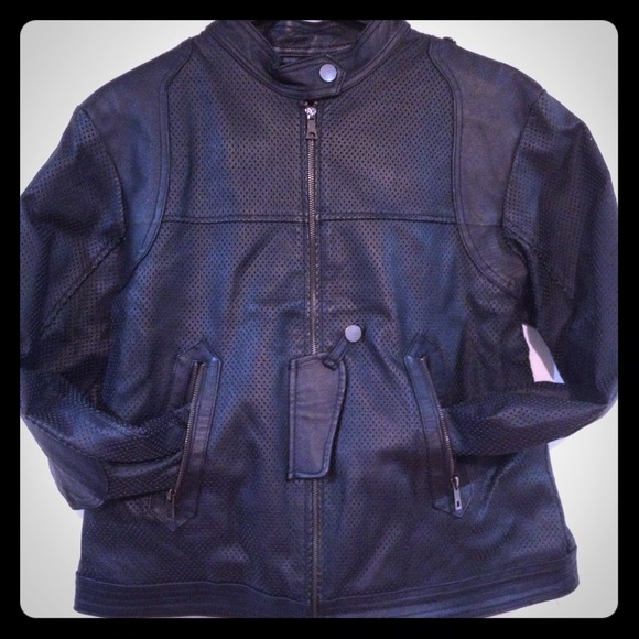 leather Store Jackets & Blazers - 🌟PRICE DROP🌟 Navy blue leather Jacket💫