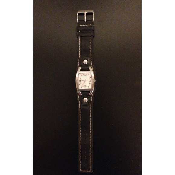 Black Leather Watch