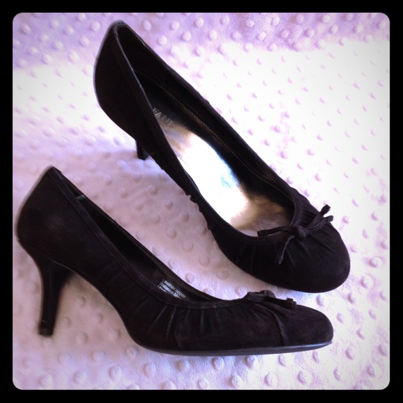Alfani Juliena Brown Suede Pumps Heels 8M