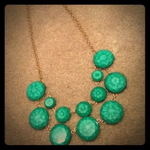 Green statement necklace