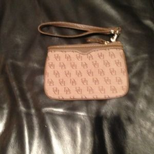 Dooney & Bourke brown wristlet bag