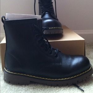 Doc marten style combat boots