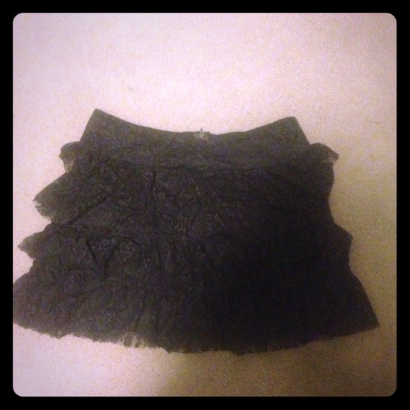 Lace gray miniskirt