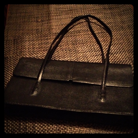 Alfani Handbags - ALFANI Leather Shoulder Bag classic black