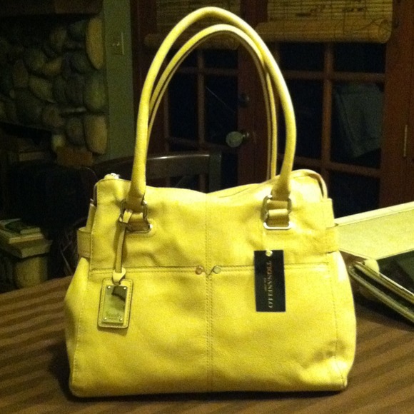 NWT Tan Tignanello Genuine Leather Handbag w/Strap