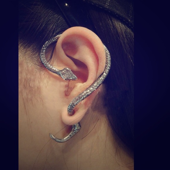 Twining Snake style Ear Stud♥
