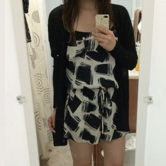 Square print romper
