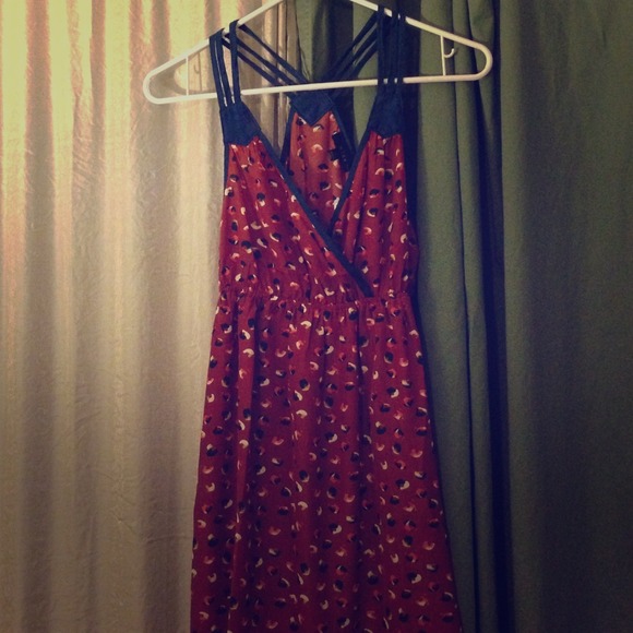 Mine rust and navy dress size small