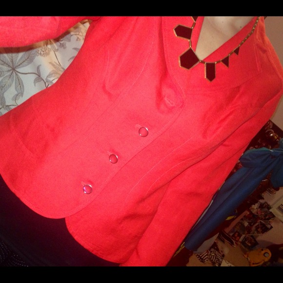 Calvin Klein Jackets & Blazers - Calvin Klein Orange Blazer Jacket - Work Attire