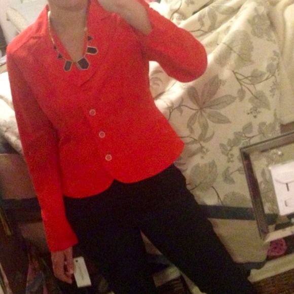 Calvin Klein Orange Blazer Jacket - Work Attire - Picture 2 of 3