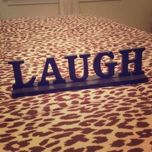 Super Cute Black Wood 'Laugh'