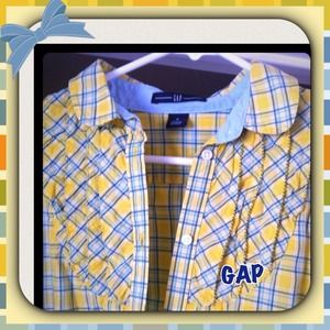 Gap Plaid Long Sleeve w/ Ruffles