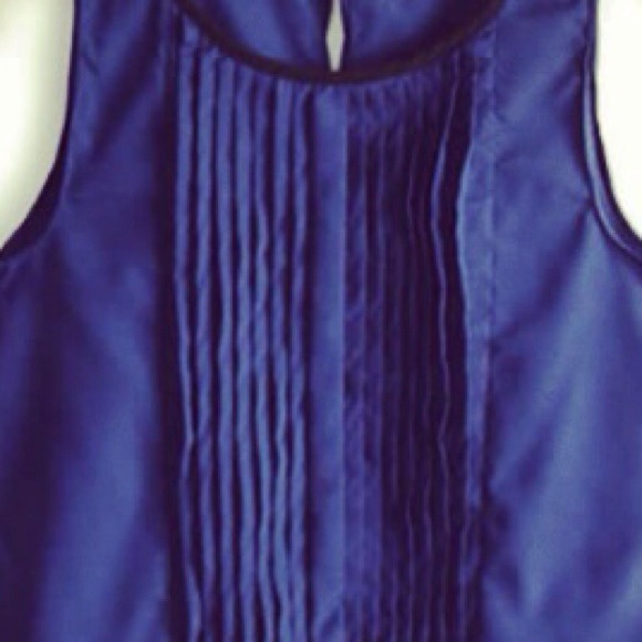 Navy Tank Blouse - Picture 2 of 2