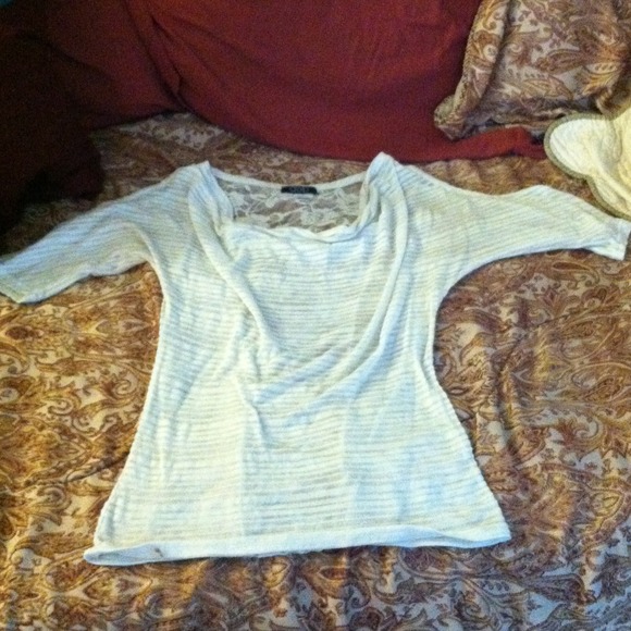 Solddd..........White lace shirt!!