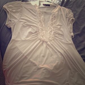 White dress shirt with ruffles