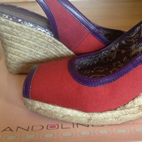 NEW Peep Toe Espadrille Wedges - Picture 2 of 4