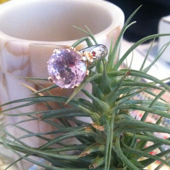 Jewelry - ✋RESERVED✋SS Topaz and Garnet Huge 925 Ring