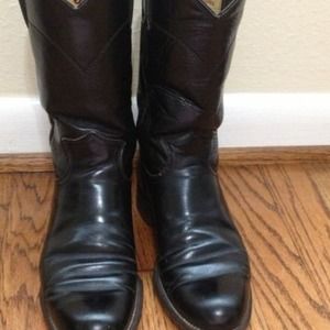 Women's Black Justin Ropers Boots 5.5 B