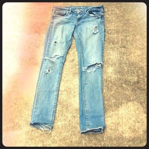 Old American Eagle holy skinny jeans