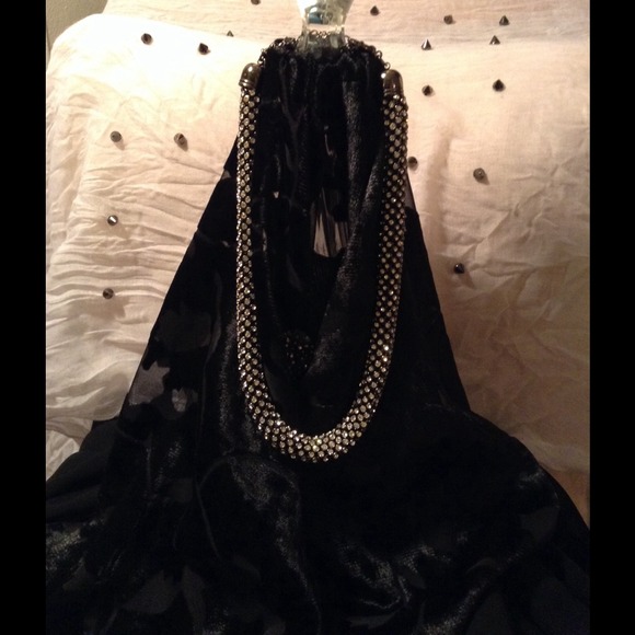 Hematite Rope Necklace & Black Drusy Earrings - Picture 4 of 4