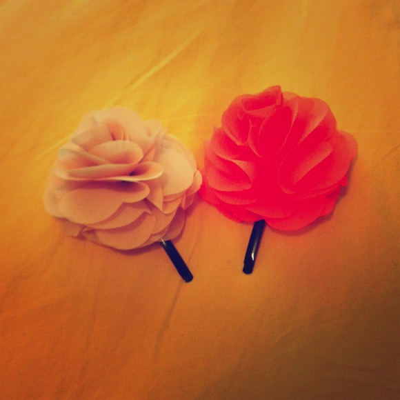 SOLD in BUNDLE. Anthropology floral hair clips
