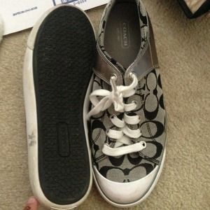 Black/grey coach sneakers