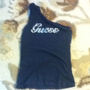 Black Guess Swing Top