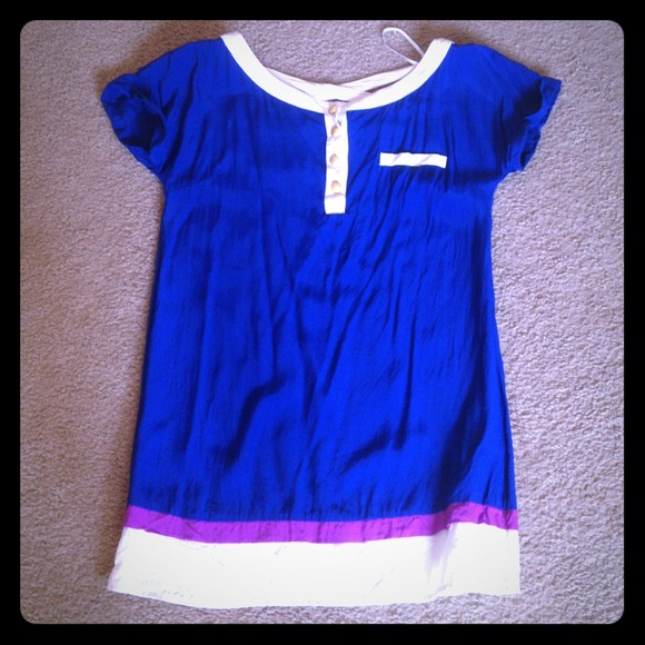 Blue shift dress