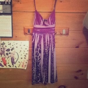 Purple Leopard print dress
