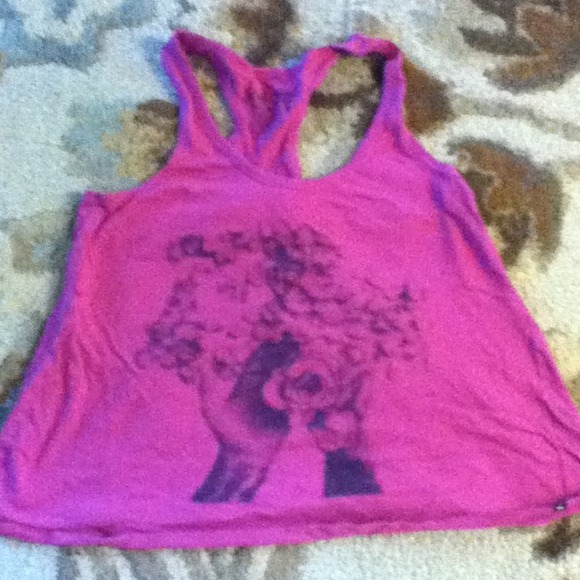 Pink and Black Hurley Rose Tank - Picture 1 of 3
