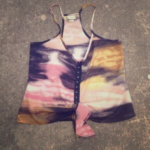 Tied up summer evening blouse