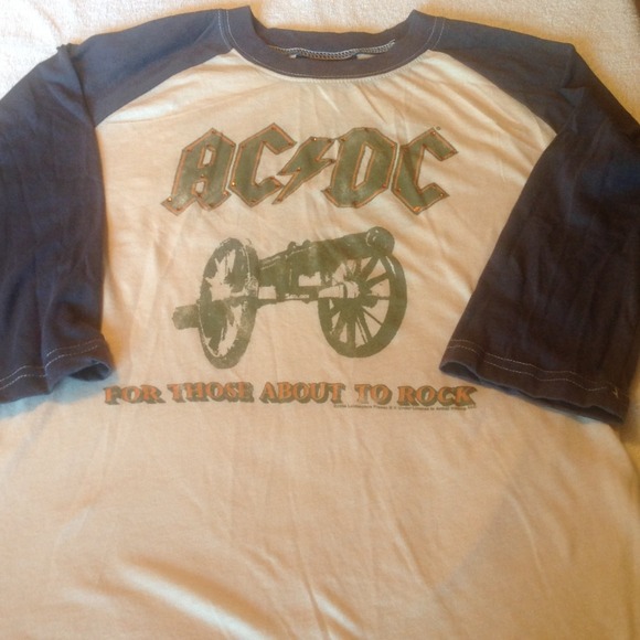 Retro ac/dc baseball t