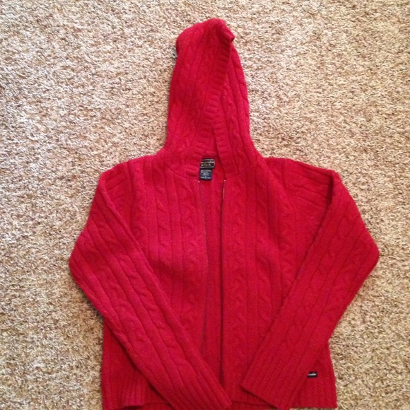 Abercrombie & Fitch Hooded Wool Zip Up Sweater - Picture 1 of 2